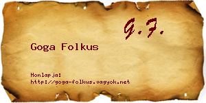 Goga Folkus névjegykártya